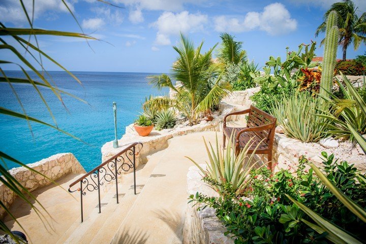 Lagun Blou Curaçao uitzicht zee