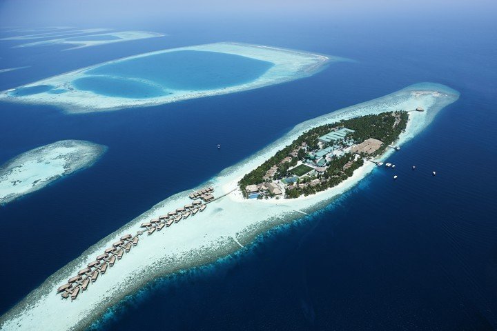 Vilamendhoo Resort - uizicht vanuit het watervliegtuig